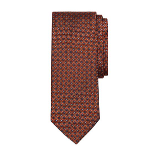 Micro Circle Square Tie - Orange